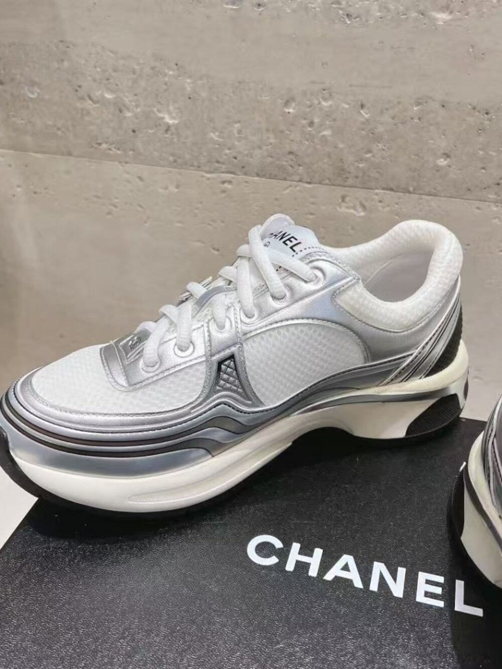 Authentic Chanel Platform Dad Shoes View 4